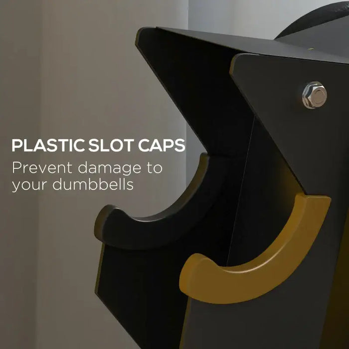 Dumbbell Rack with 6 Rubber Dumbbells | 4kg, 5kg and 6kg Weights SPORTNOW - Little and Giant Explorers SPORTNOW