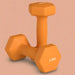 2 x 1.5kg Hexagonal Dumbbells Weights Set in Orange - Little and Giant Explorers SPORTNOW