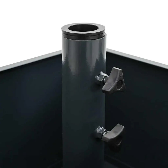 Durable Parasol Base with Planter - Anthracite | 360° Rotation Rollable Steel Design VIDAXL - Little and Giant Explorers vidaXL
