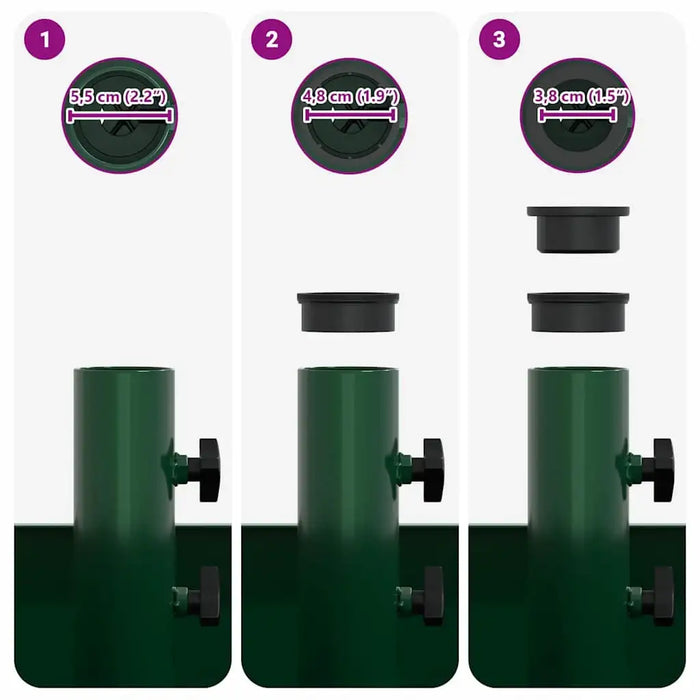 Durable Parasol Base with Planter - Green | 360° Rotation Steel Design VIDAXL - Little and Giant Explorers vidaXL