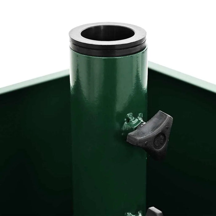 Durable Parasol Base with Planter - Green | 360° Rotation Steel Design VIDAXL - Little and Giant Explorers vidaXL