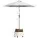 Durable Parasol Base with Planter - White | 360° Rotation Rollable Steel Design VIDAXL - Little and Giant Explorers vidaXL
