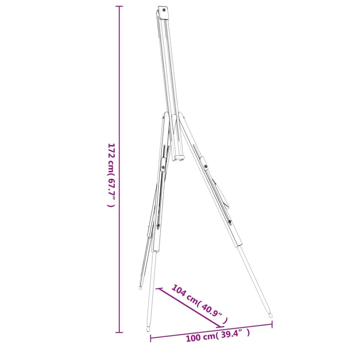 Easel Stand in Solid Beech Wood (100 x 104 x 172cm) - Little and Giant Explorers vidaXL