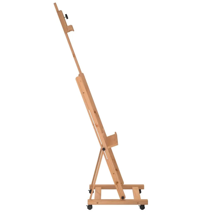 Easel Stand on Wheels in Solid Beech Wood (55 x 53.5 x 178cm) - Little and Giant Explorers vidaXL