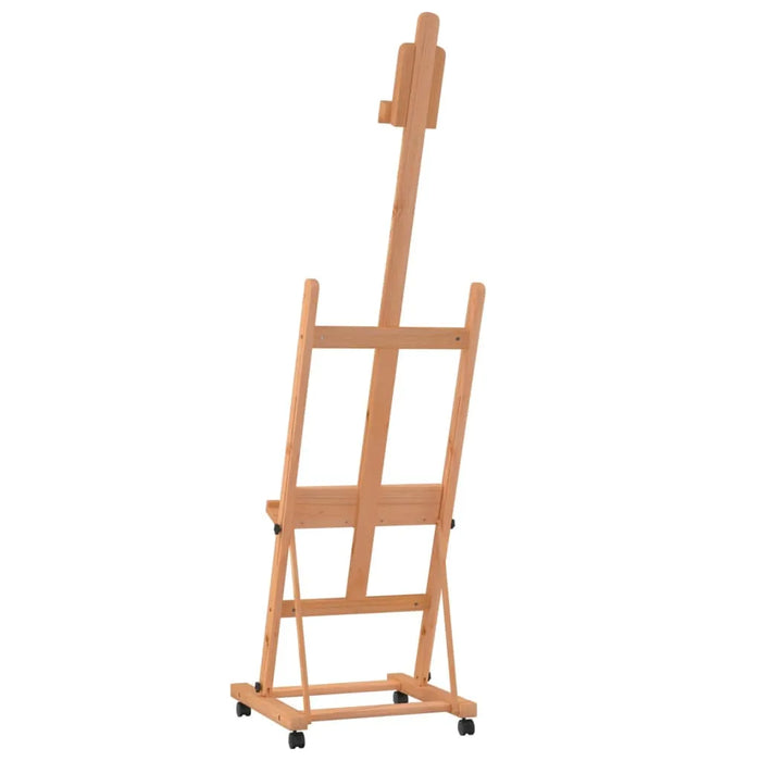 Easel Stand on Wheels in Solid Beech Wood (55 x 53.5 x 178cm) - Little and Giant Explorers vidaXL