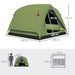 Easy Set Up Waterproof Dome Tent in Olive Green ( 3 - 4 persons) - Little and Giant Explorers Outsunny