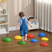 Eight-Piece Kids Balance River Stones with Non-Slip Mats - Little and Giant Explorers ZONEKIZ