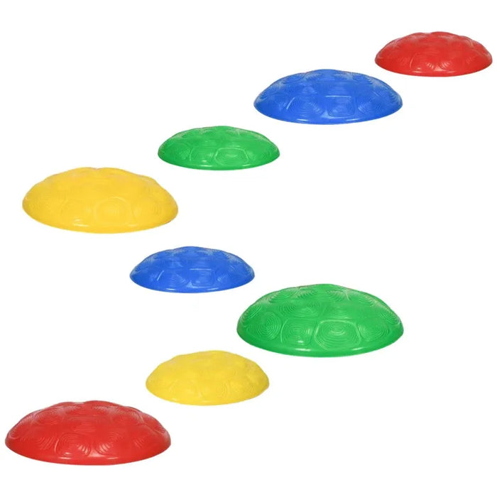 Eight-Piece Kids Balance River Stones with Non-Slip Mats - Little and Giant Explorers ZONEKIZ