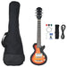 Electric Guitar for Kids with Bag in Brown and Black 3/4 30" - Little and Giant Explorers vidaXL