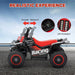 Electric Quad Bike for Kids with Headlights in Red 6V - Little and Giant Explorers AIYAPLAY