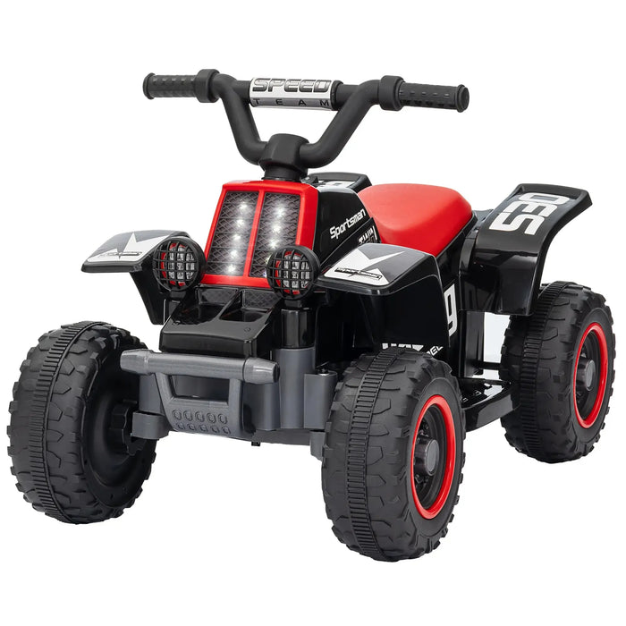 Electric Quad Bike for Kids with Headlights in Red 6V - Little and Giant Explorers AIYAPLAY