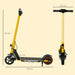 Folding Electric Scooter with LED Colourful Lights and Display in Yellow - Little and Giant Explorers SPORTNOW