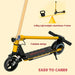 Folding Electric Scooter with LED Colourful Lights and Display in Yellow - Little and Giant Explorers SPORTNOW