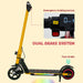 Folding Electric Scooter with LED Colourful Lights and Display in Yellow - Little and Giant Explorers SPORTNOW