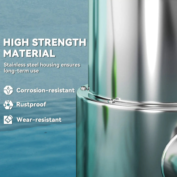 Electric Water Pump | 1100W Motor with 18500 L/H Flow Rate and Stainless Steel Housing - Little and Giant Explorers Outsunny