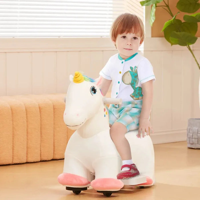 Electric Toddler Ride-On Unicorn with Music and Forward Control 6V - Little and Giant Explorers AIYAPLAY