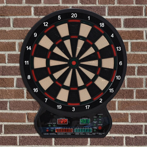 Electronic Hanging Dartboard | LED Digital Score Set with 12 Soft Tip Darts - Little and Giant Explorers HOMCOM