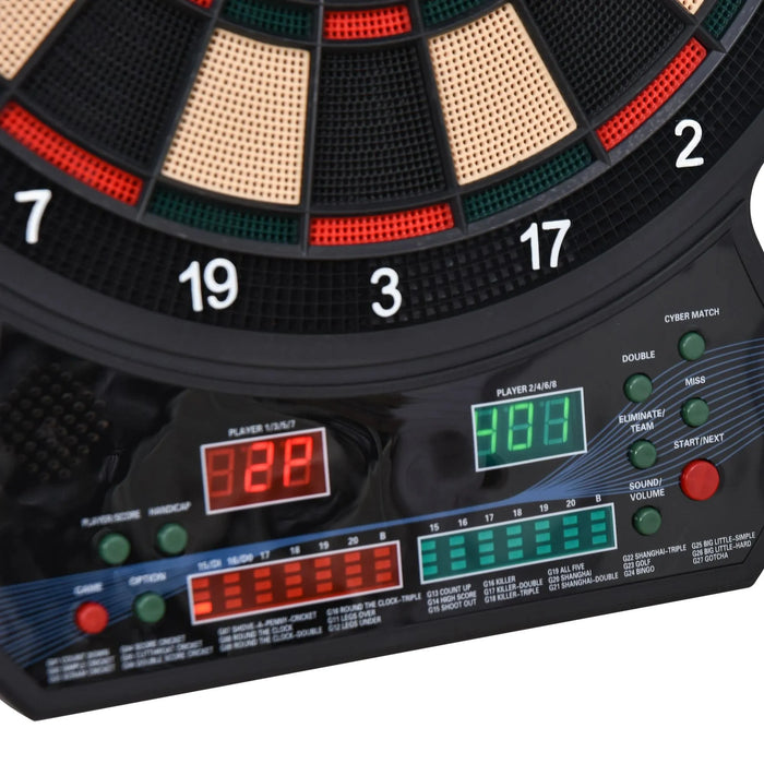 Electronic Hanging Dartboard | LED Digital Score Set with 12 Soft Tip Darts - Little and Giant Explorers HOMCOM