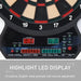 Electronic Hanging Dartboard | LED Digital Score Set with 12 Soft Tip Darts - Little and Giant Explorers HOMCOM