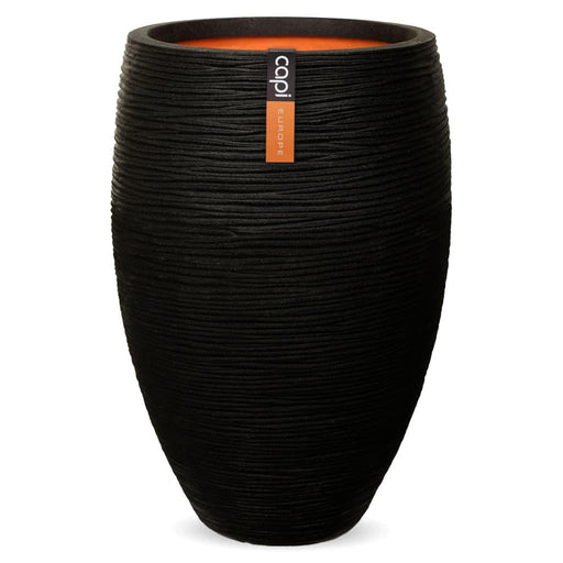 Elegant Deluxe 'Nature Rib' Vase in Black (45 x 72cm) - Little and Giant Explorers Capi