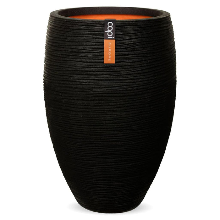 Elegant Deluxe 'Nature Rib' Vase in Black (45 x 72cm) - Little and Giant Explorers Capi