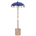 Elegant Garden Patio Umbrella - Blue and Brown | 250cm - Wooden Frame with Base VIDAXL - Little and Giant Explorers vidaXL
