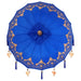 Elegant Garden Patio Umbrella - Blue and Brown | 250cm - Wooden Frame with Base VIDAXL - Little and Giant Explorers vidaXL