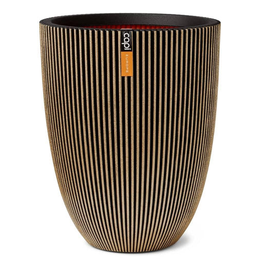 Elegant Groove Vase in Black and Gold (34 x 46cm) - Little and Giant Explorers Capi