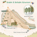 Elephant-themed 4-in-1 toddler play slide with tunnel, reinforced crossbar, stable legs