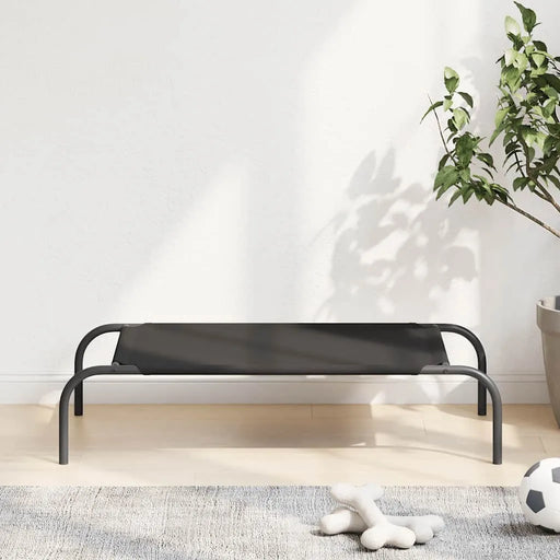 Elevated Dog Bed in Black (90 x 50 x 20cm) - Little and Giant Explorers vidaXL