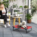 Elevated Dog Bed - Red | Portable Raised Pet Cot with Breathable Mesh - Up to 20kg PAWHUT - Little and Giant Explorers PawHut
