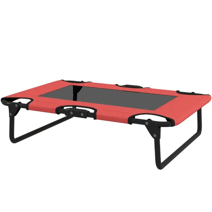 Elevated Dog Bed - Red | Portable Raised Pet Cot with Breathable Mesh - Up to 20kg PAWHUT - Little and Giant Explorers PawHut