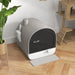 Enclosed Cat Litter Box - Light Grey | Hooded Cat Toilet with Odour Control PAWHUT - Little and Giant Explorers PawHut