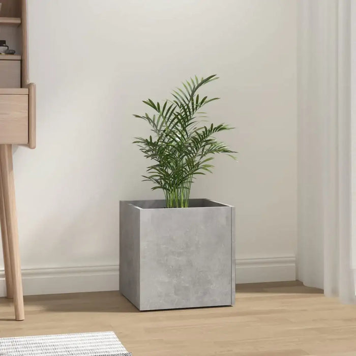 Engineered Wood Planter Box | Concrete Grey with Smooth Surface and Moisture Resistance - Little and Giant Explorers vidaXL
