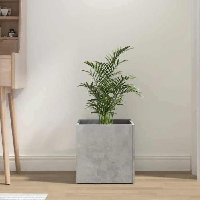 Engineered Wood Planter Box | Concrete Grey with Smooth Surface and Moisture Resistance - Little and Giant Explorers vidaXL