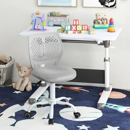 Ergonomic Children Study Chair - Grey | Adjustable Height and Mesh Back COSTWAY - Little and Giant Explorers Costway