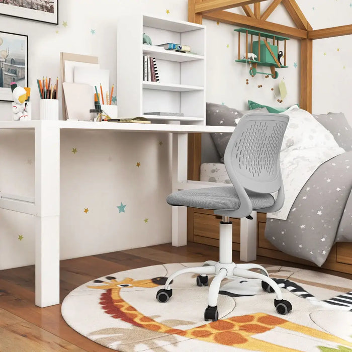 Ergonomic Children Study Chair - Grey | Adjustable Height and Mesh Back COSTWAY - Little and Giant Explorers Costway
