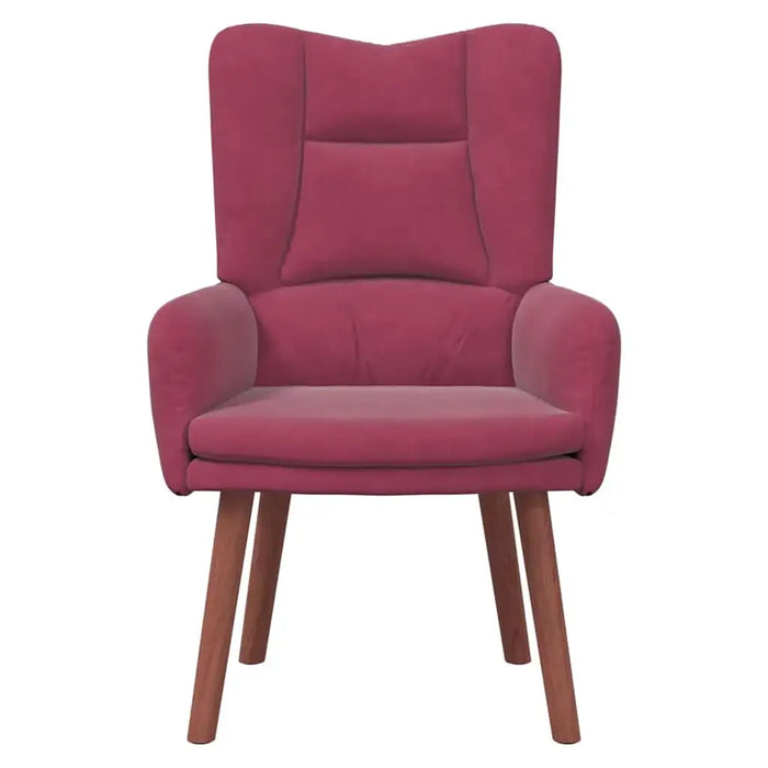 Ergonomic Modern Armchair – Wine Red Velvet | Steel Frame and Solid Rubber Wood Legs VIDAXL - Little and Giant Explorers
