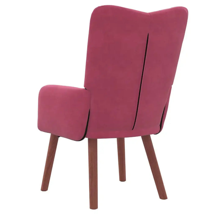 Ergonomic Modern Armchair – Wine Red Velvet | Steel Frame and Solid Rubber Wood Legs VIDAXL - Little and Giant Explorers