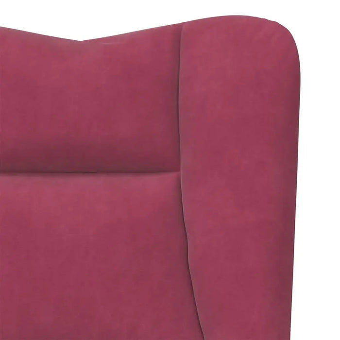Ergonomic Modern Armchair – Wine Red Velvet | Steel Frame and Solid Rubber Wood Legs VIDAXL - Little and Giant Explorers