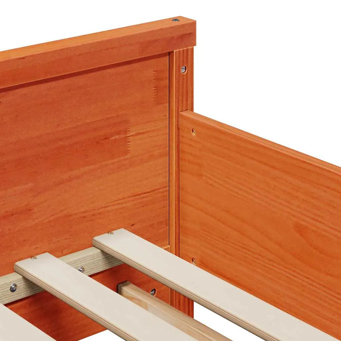 Extendable Bed Frame for Kids - Wax Brown | 80 x 130 / 165 / 200 cm VIDAXL - Little and Giant Explorers vidaXL