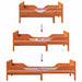Extendable Bed Frame for Kids - Wax Brown | 80 x 130 / 165 / 200 cm VIDAXL - Little and Giant Explorers vidaXL