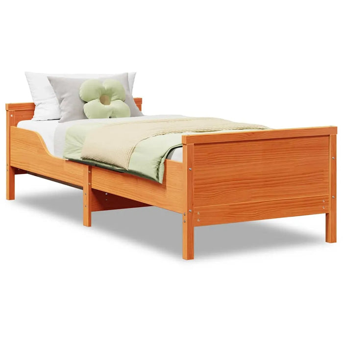 Extendable Bed Frame for Kids - Wax Brown | 80 x 130 / 165 / 200 cm VIDAXL - Little and Giant Explorers vidaXL