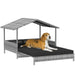 Extendable Elevated Dog Bed | Rattan Dog House with Cushion - Little and Giant Explorers PawHut