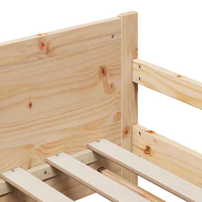 Extendable Kids Rectangular Bed Frame - Brown Finish | 80 x 130 / 165 / 200 cm VIDAXL - Little and Giant Explorers vidaXL