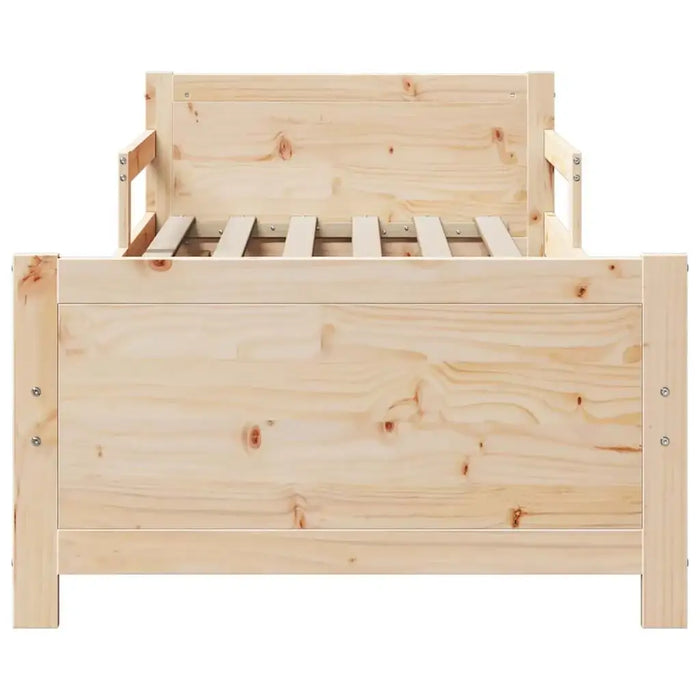 Extendable Kids Rectangular Bed Frame - Brown Finish | 80 x 130 / 165 / 200 cm VIDAXL - Little and Giant Explorers vidaXL