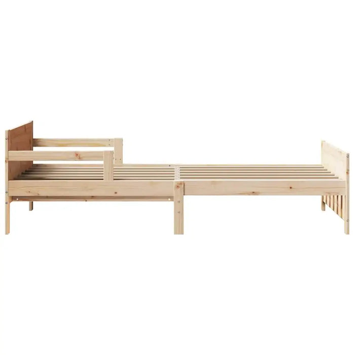 Extendable Kids Rectangular Bed Frame - Brown Finish | 80 x 130 / 165 / 200 cm VIDAXL - Little and Giant Explorers vidaXL