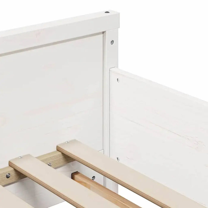 Extendable Kids Rectangular Bed Frame - White Finish | 80 x 130 / 165 / 200 cm VIDAXL - Little and Giant Explorers vidaXL