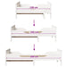 Extendable Kids Rectangular Bed Frame - White Finish | 80 x 130 / 165 / 200 cm VIDAXL - Little and Giant Explorers vidaXL