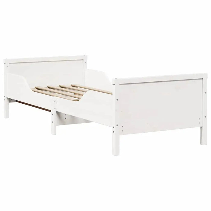 Extendable Kids Rectangular Bed Frame - White Finish | 80 x 130 / 165 / 200 cm VIDAXL - Little and Giant Explorers vidaXL